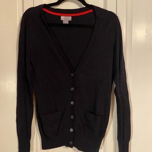 Navy blue cardigan with pockets